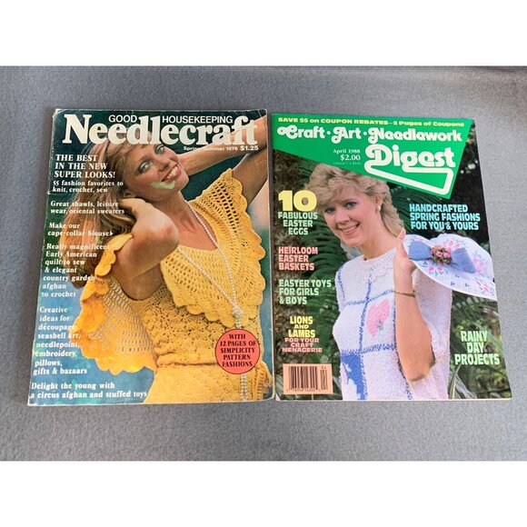 Vintage Craft-Art & Needlework Digest April 1988 & Good Housekeeping Needlecraft - Picture 1 of 4